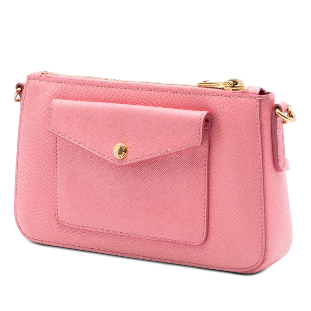 Saffiano Lux Front Pocket Crossbody