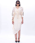 Ivory Embroidered Bolero Jacket, Bustier & Daria Skirt By KYNAH, Luxury Indian Fashion & Bridal Wear
