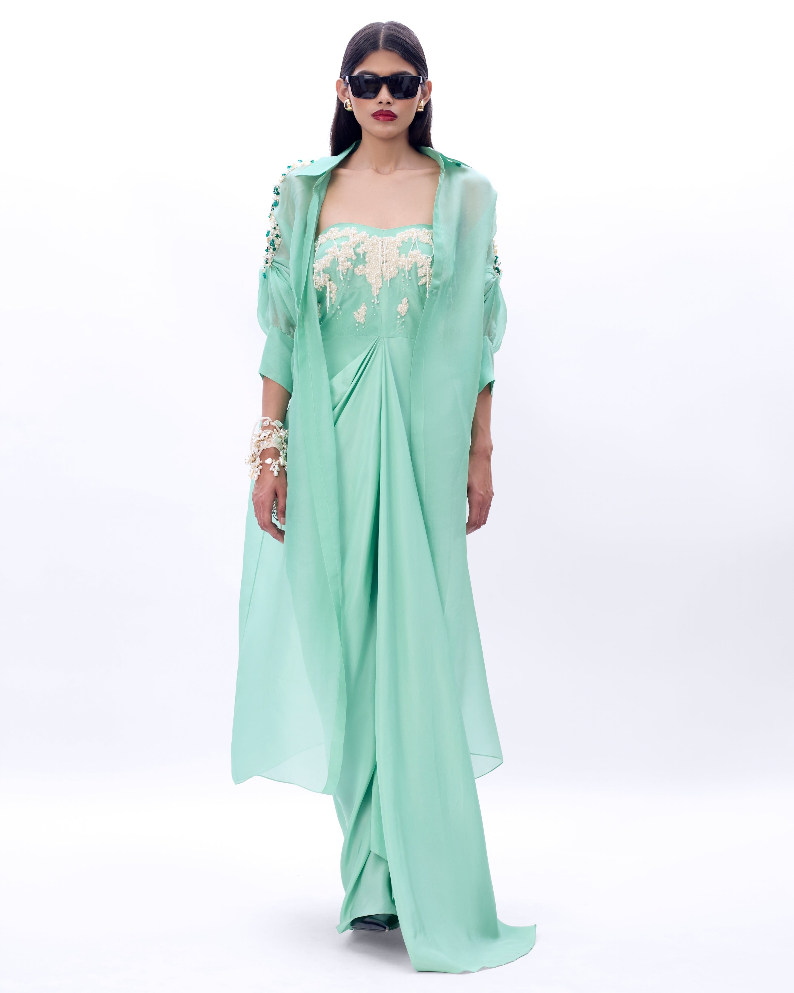 Embroidered Pearl Audray By KYNAH, Luxury Indian Fashion & Bridal Wear