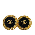CC Gold Plated Enamel Clip On Earrings