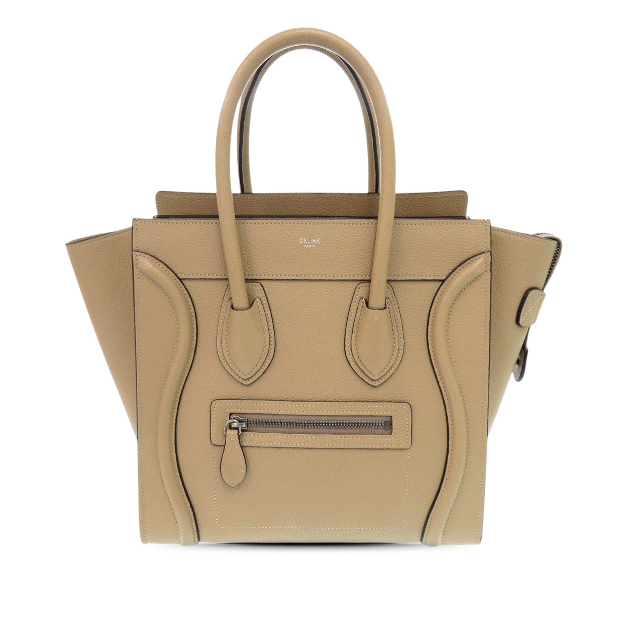 Micro Drummed Calfskin Luggage Tote