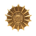 Gold Plated Sunburst Shield Brooch