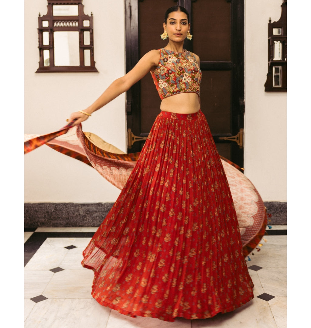 Lal Rang Lehenga Set By KYNAH, Luxury Indian Fashion & Bridal Wear