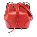 Diamante Leather Bright Bucket Bag