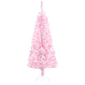 4ft Flocked Artificial Christmas Tree, Pencil Xmas Tree with Realistic Branches, Pink