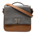 Bicolor City Calf Satchel