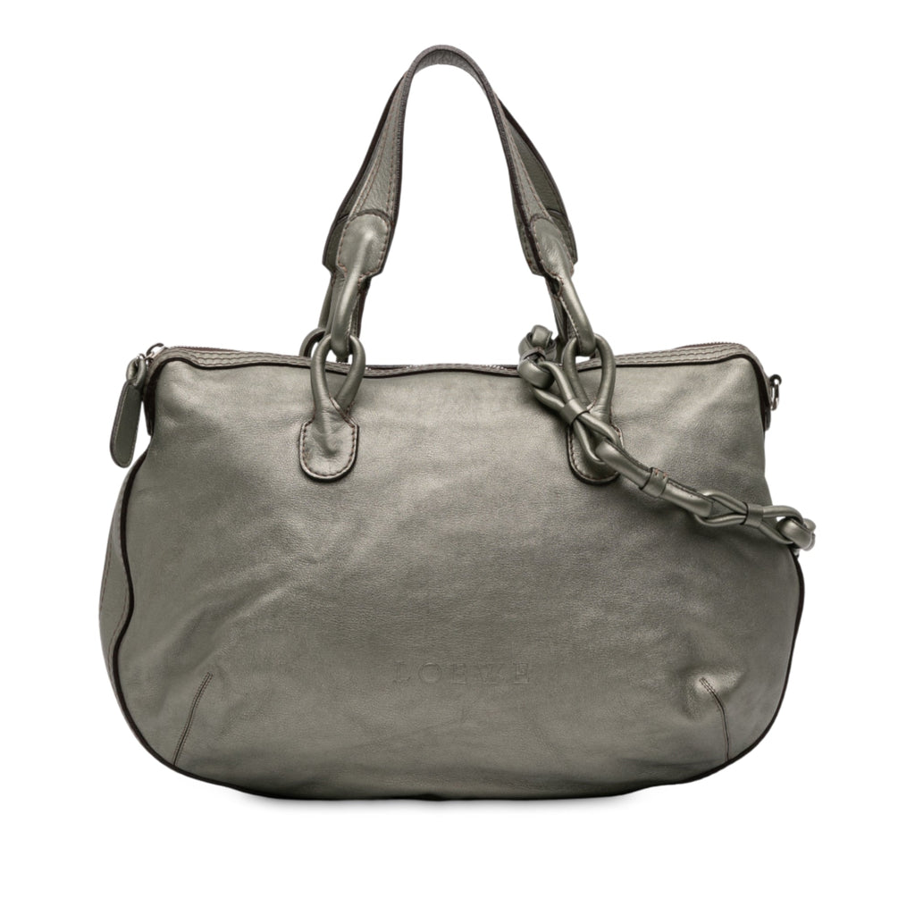Metallic Leather Fiesta Satchel