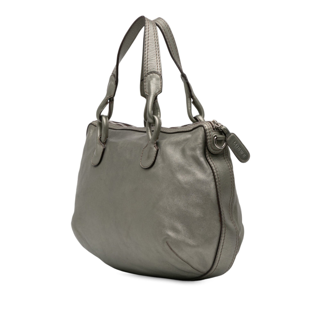 Metallic Leather Fiesta Satchel