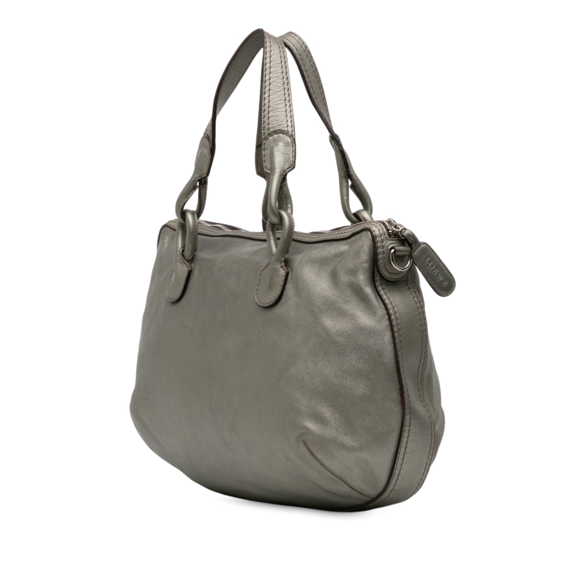 Metallic Leather Fiesta Satchel