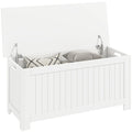 39" x 16" x 18" Storage Chest with Flip-Top Lid and 2 Safety Hinges, White