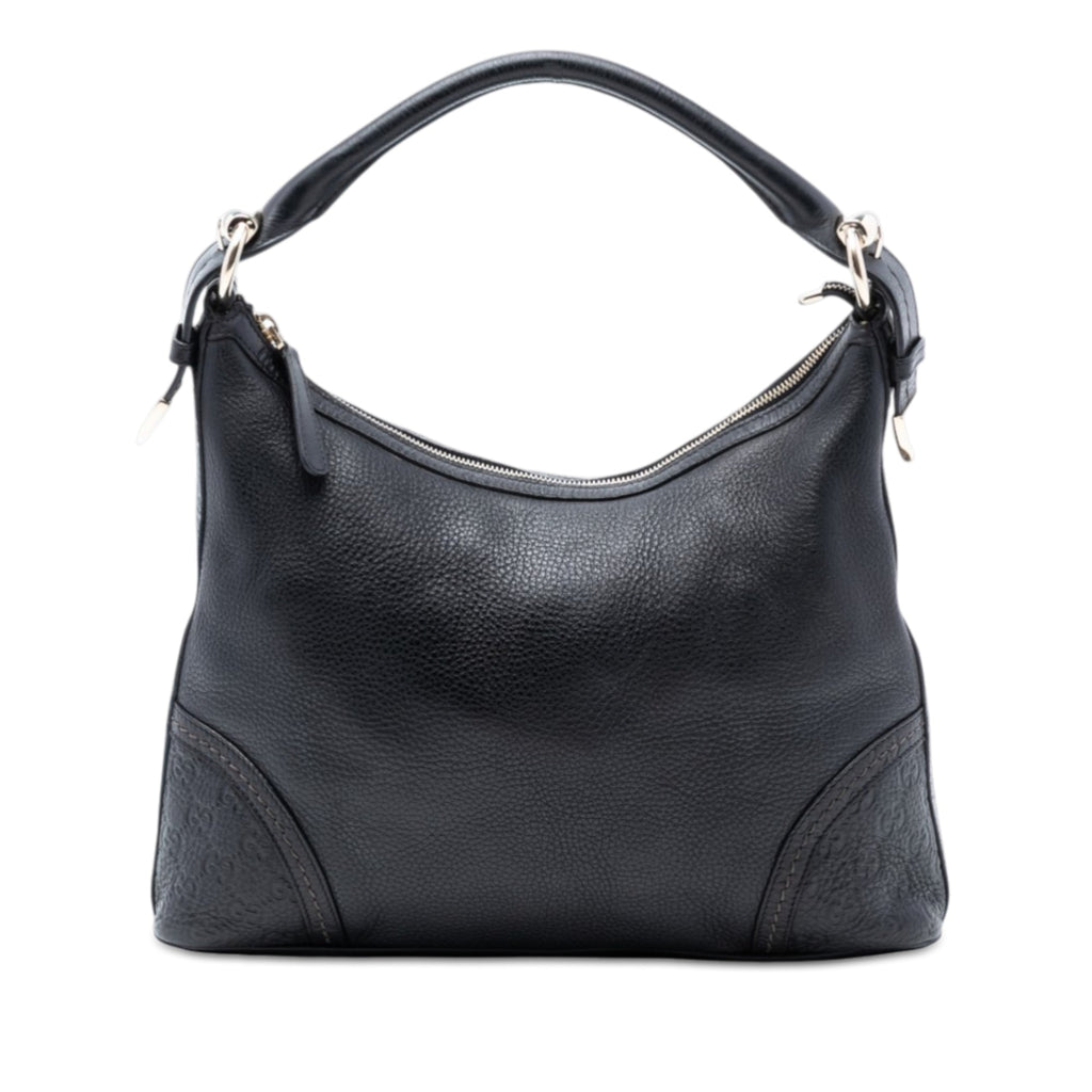 Medium Pebbled Calfskin Guccissima Trim Signoria Shoulder Bag