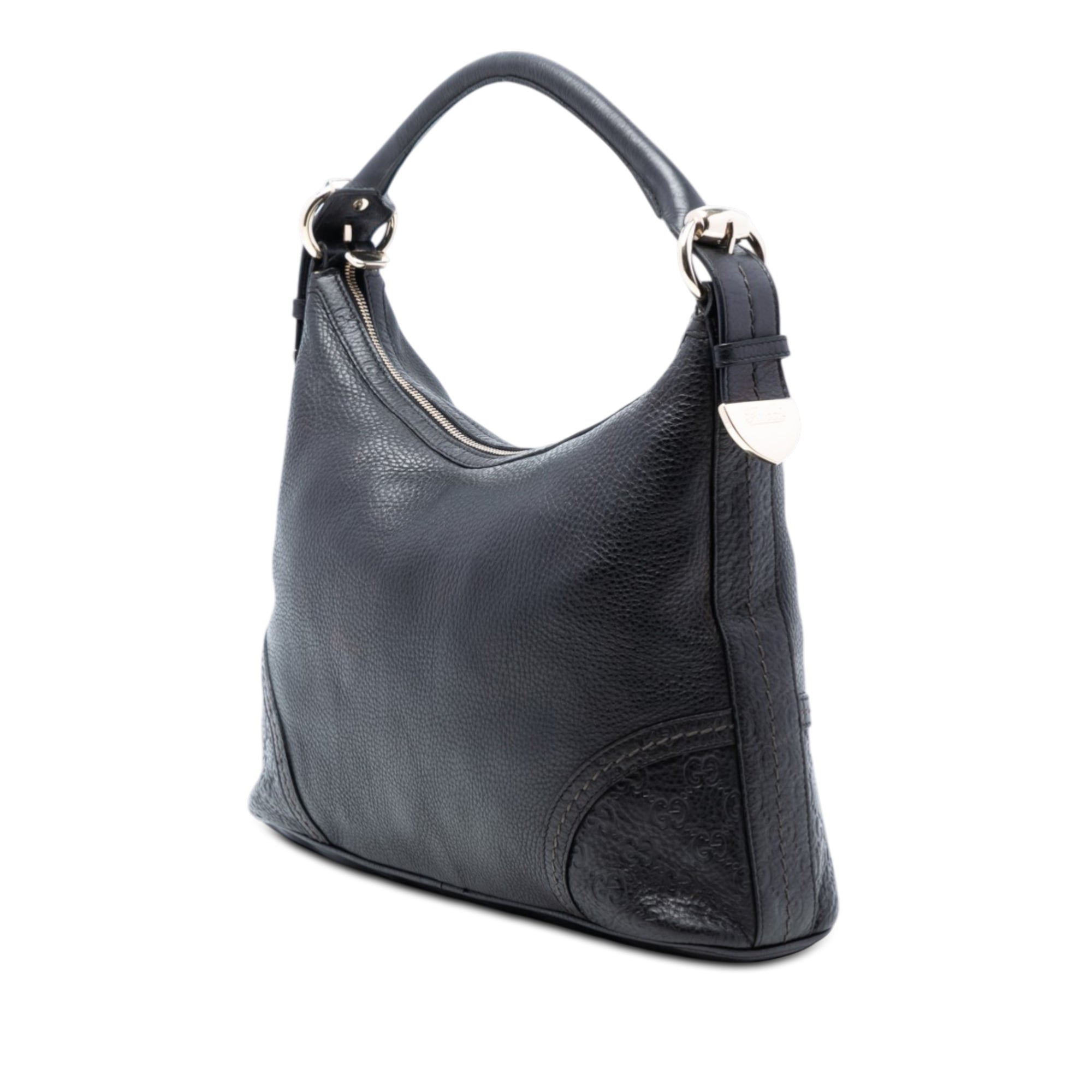 Medium Pebbled Calfskin Guccissima Trim Signoria Shoulder Bag