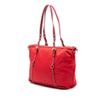 Saffiano Trimmed Tessuto Zip Top Convertible Tote