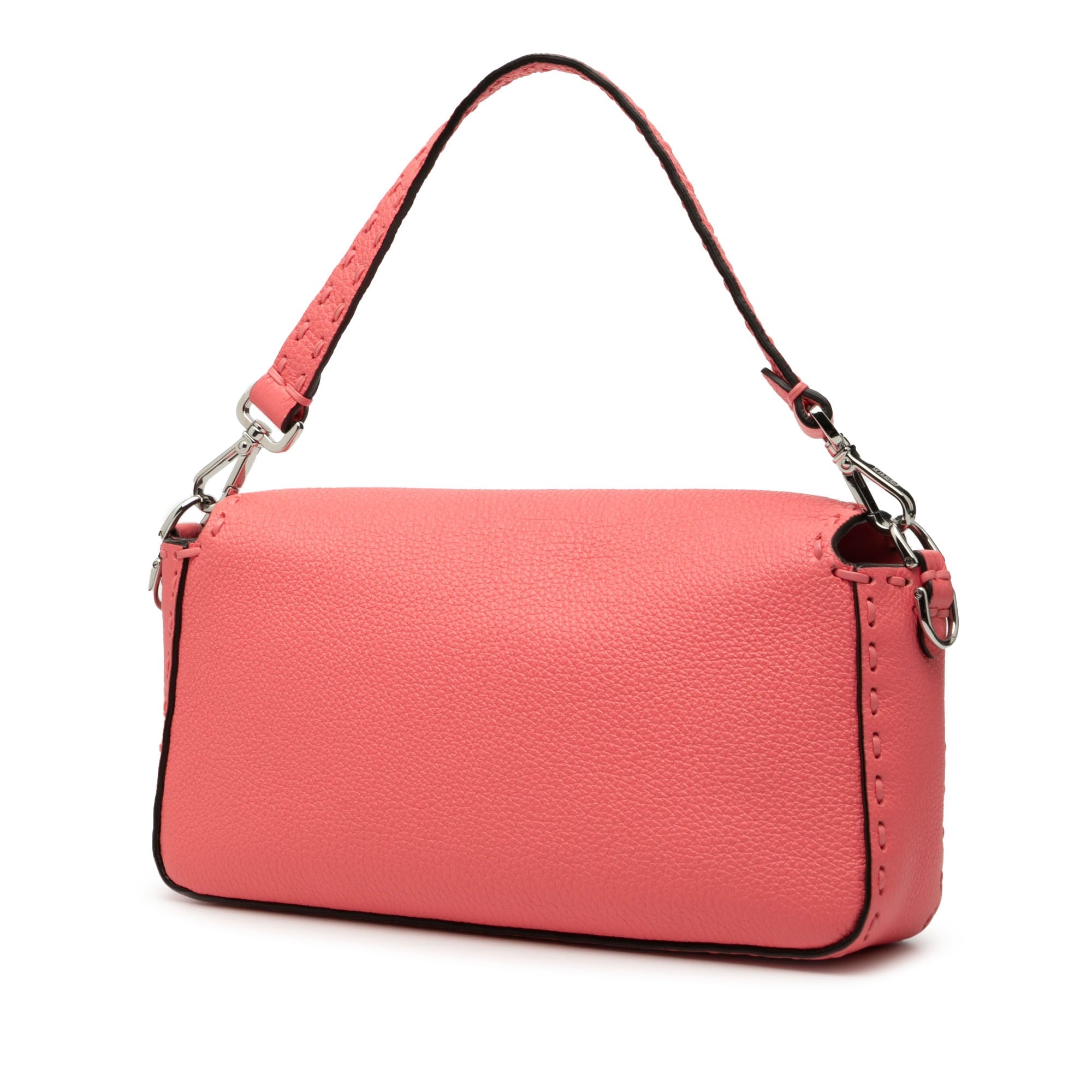 Leather Selleria Baguette Satchel