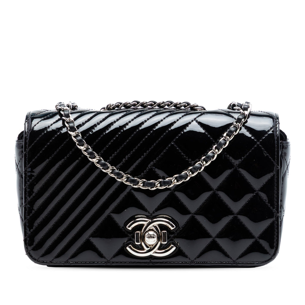 Small Quilted Patent Coco Boy Flap