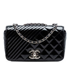 Small Quilted Patent Coco Boy Flap