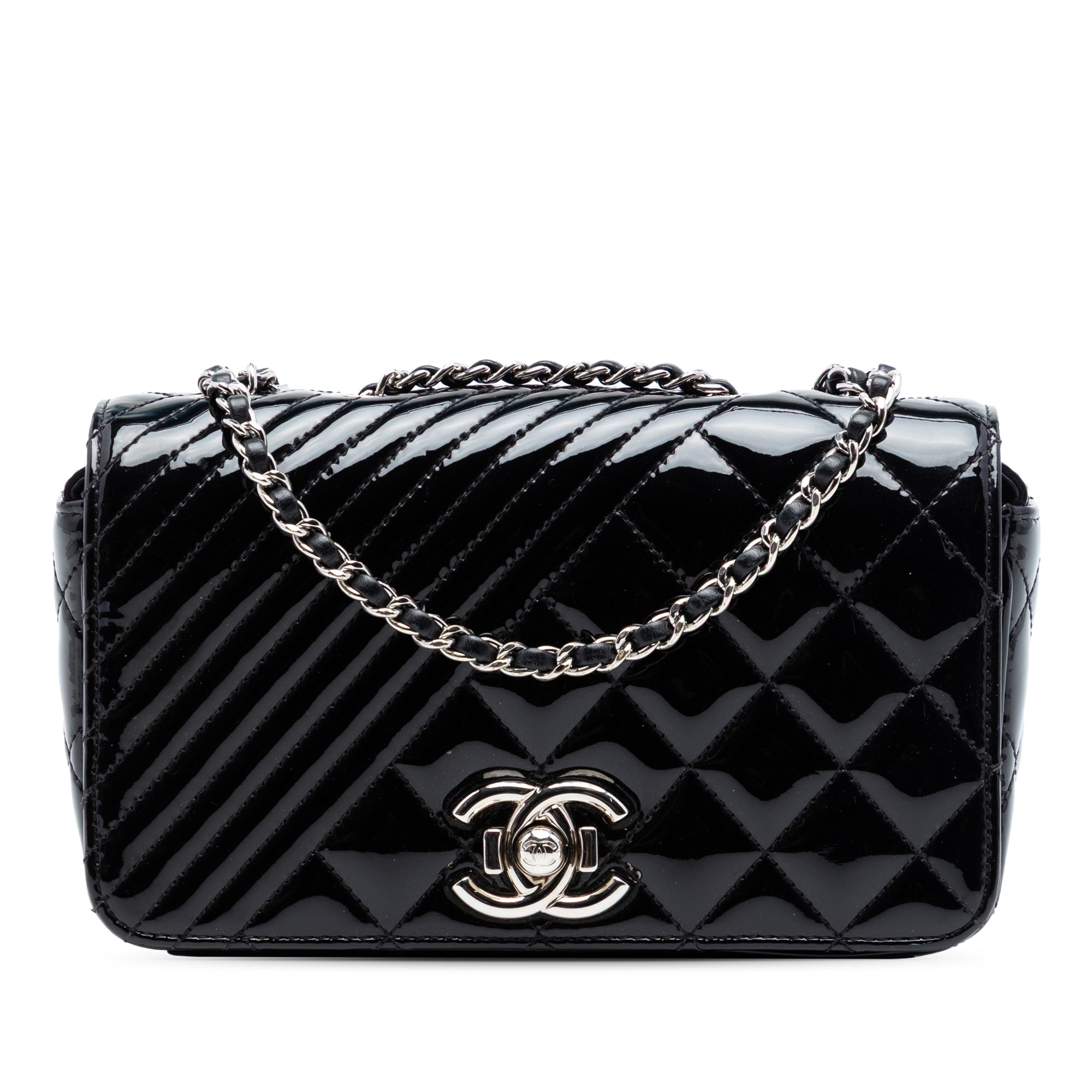 Small Quilted Patent Coco Boy Flap