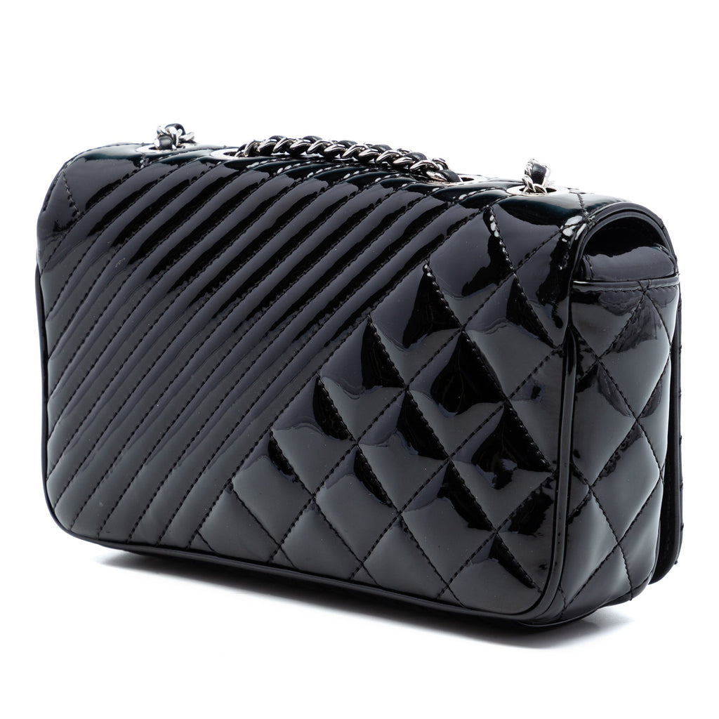 Small Quilted Patent Coco Boy Flap