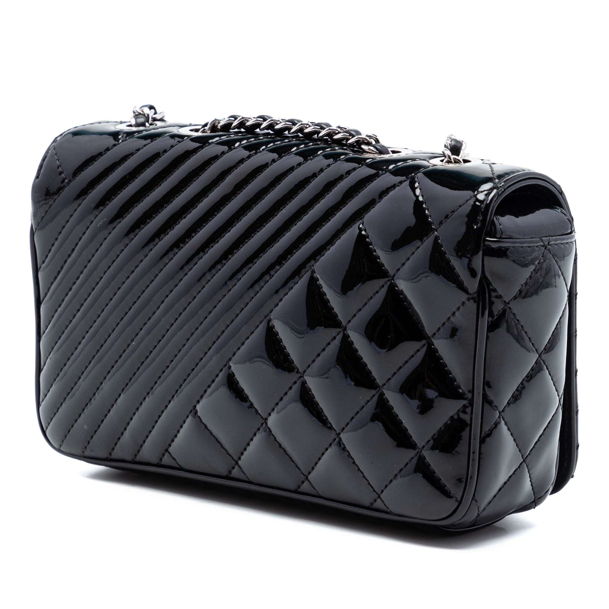 Small Quilted Patent Coco Boy Flap