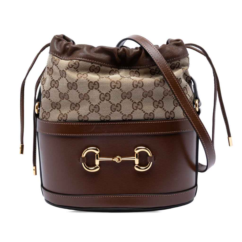 GG Canvas Horsebit 1955 Bucket Bag