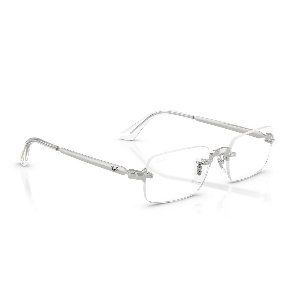 A$AP Rocky X Ray-Ban Optical "Rimless" Polished Silver with Clear Lens