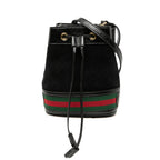 Mini Suede and Patent Web Ophidia Bucket Bag