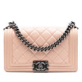 Old Medium Quilted Lambskin Boy Flap