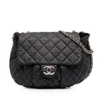 Large Washed Lambskin Chain Around Flap