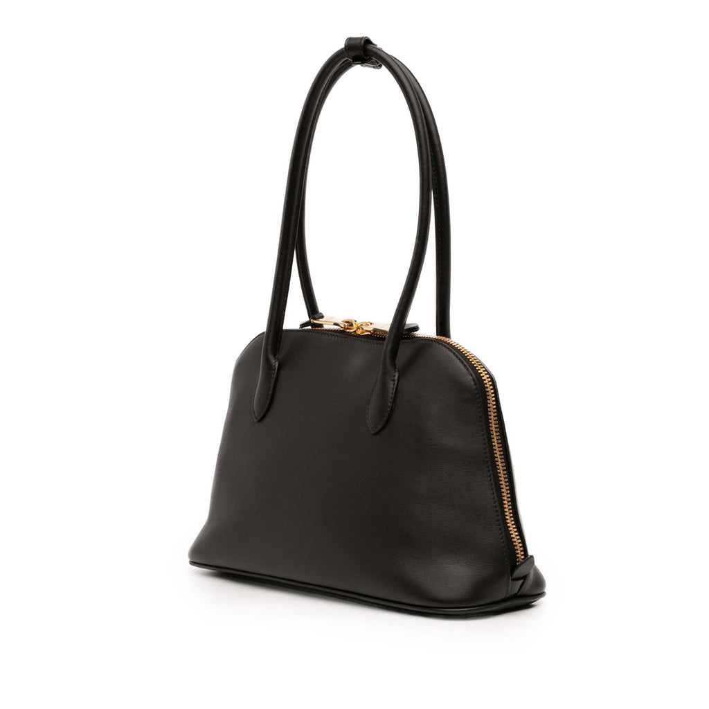 Softy Calfskin Embossed Logo Shoulder Bag