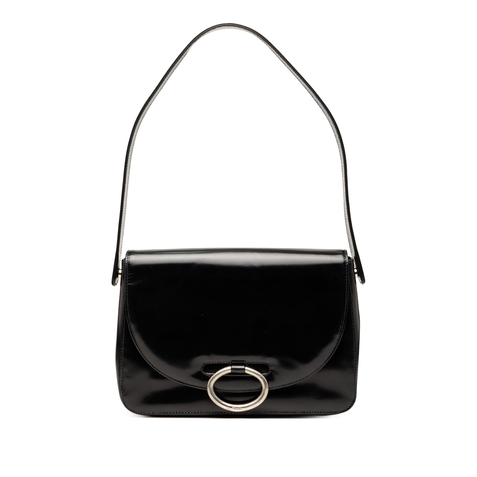 Spazzolato Leather Flap Shoulder Bag