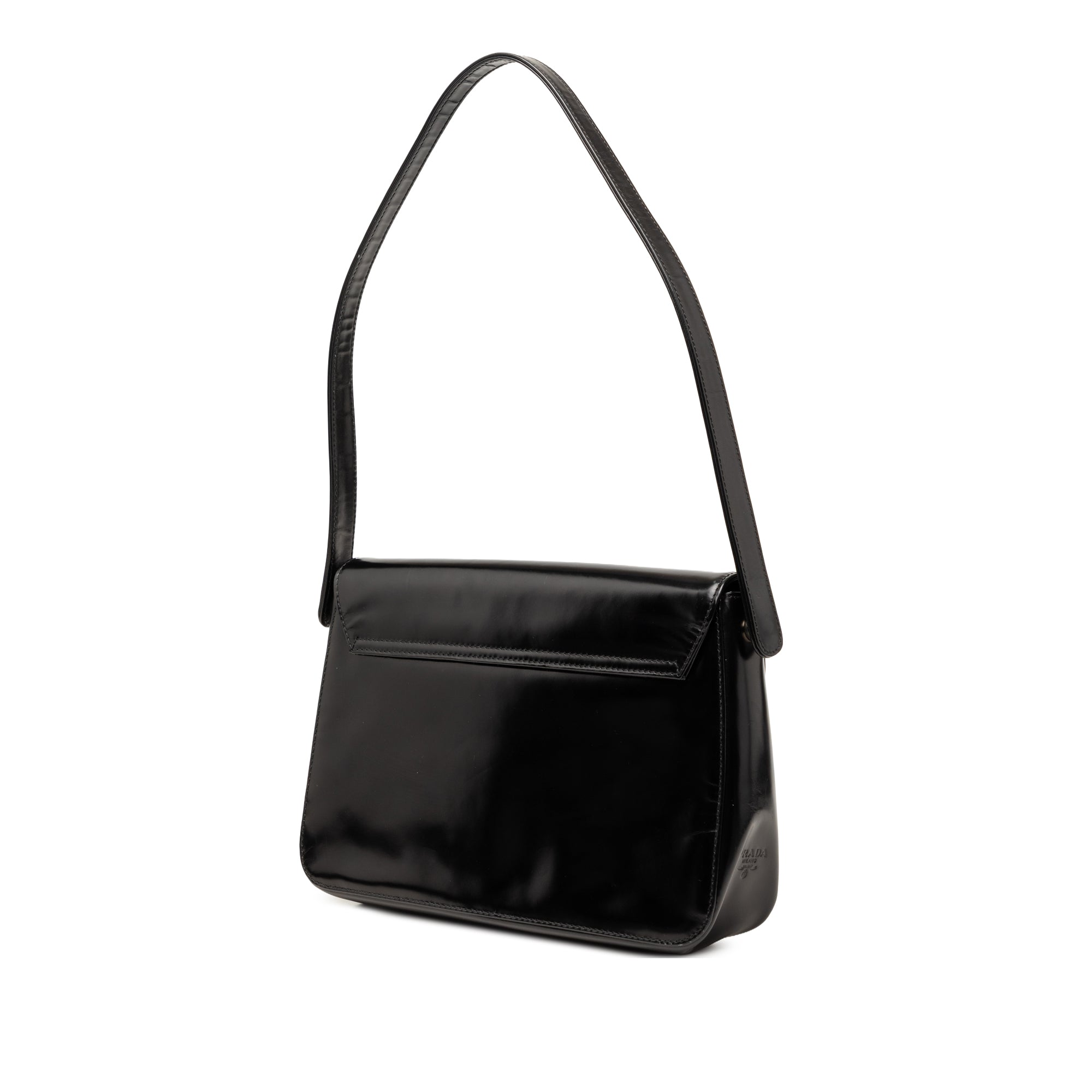 Spazzolato Leather Flap Shoulder Bag