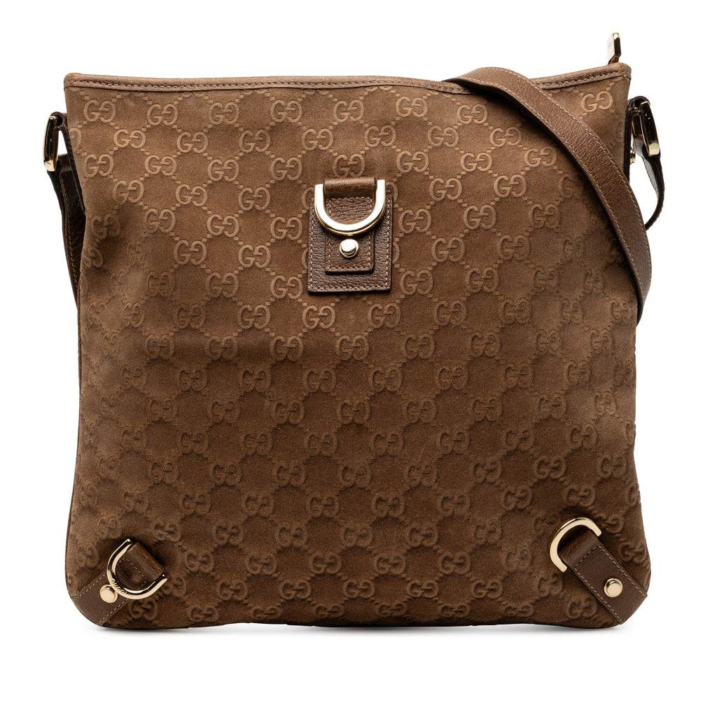 GG Suede Abbey D Ring Crossbody