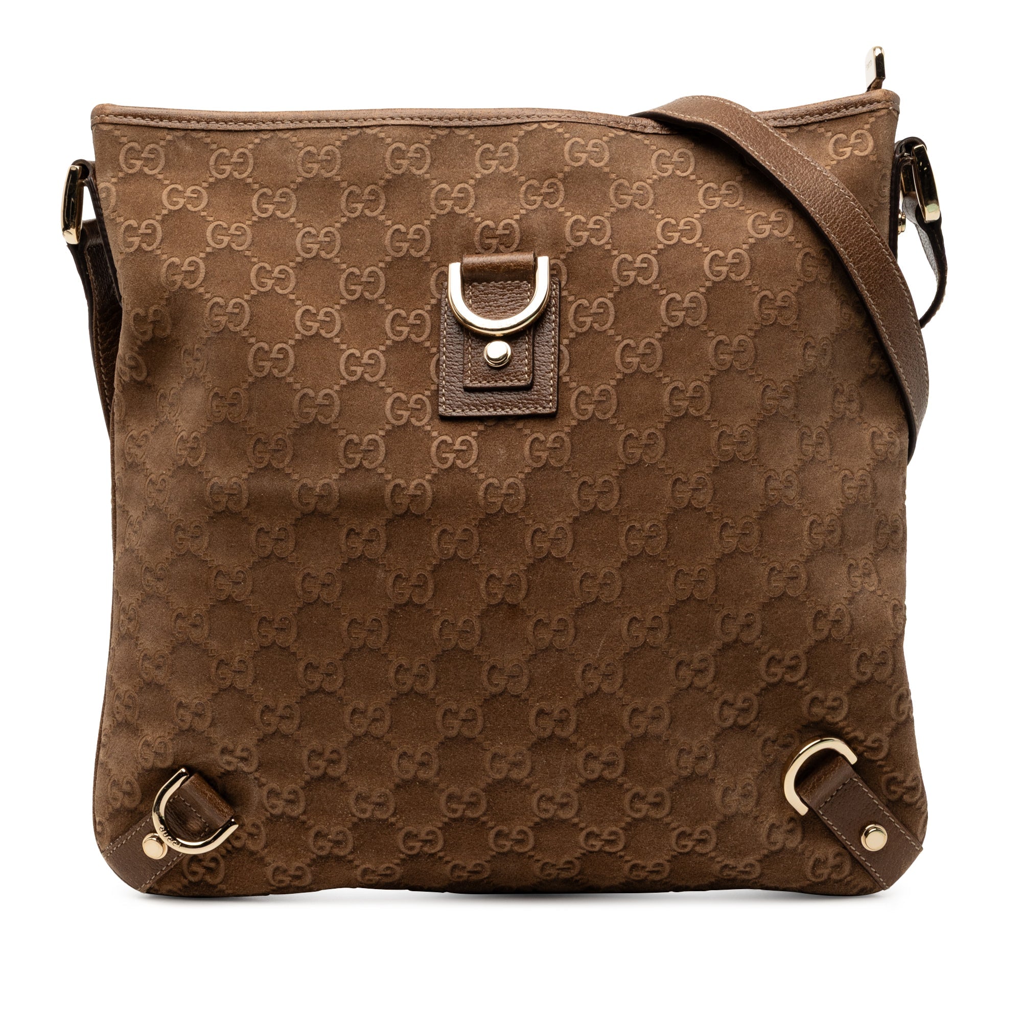 GG Suede Abbey D Ring Crossbody