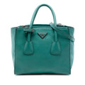 Glace Calf Twin Pocket Double Handle Satchel