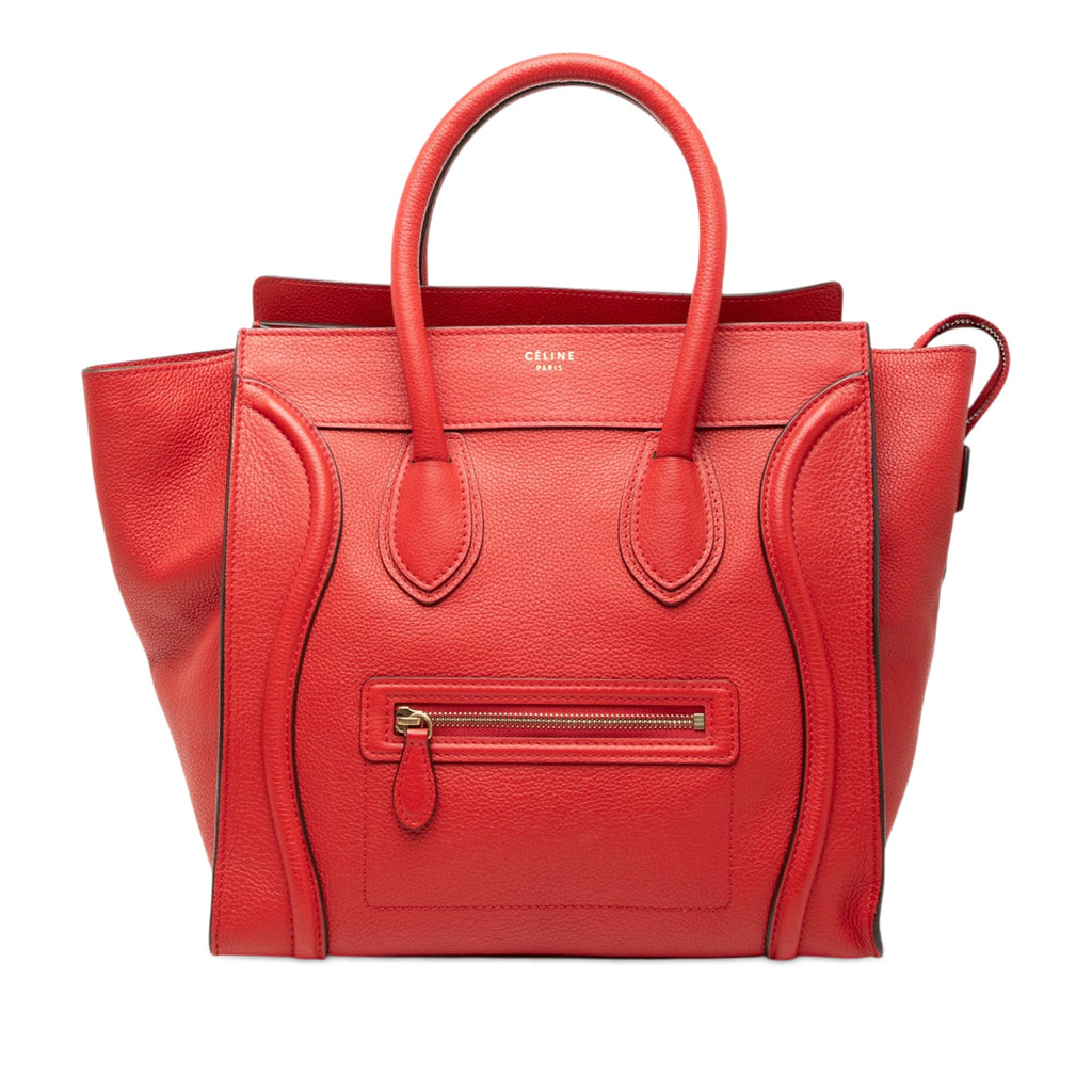 Mini Grained Calfskin Luggage Tote