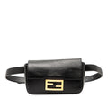 Leather FF Logo Baguette Belt Bag