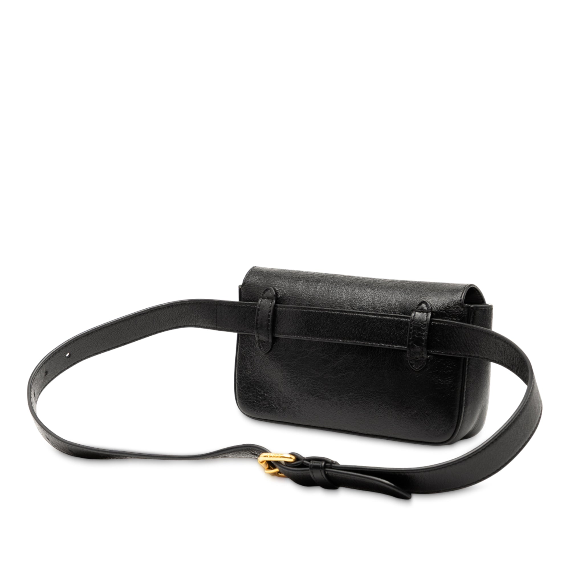 Leather FF Logo Baguette Belt Bag