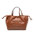 Small Calfskin Cuir Triomphe Cabas Drawstring Satchel