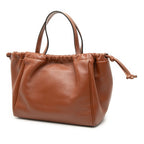 Small Calfskin Cuir Triomphe Cabas Drawstring Satchel