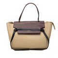 Mini Tricolor Grained Calfskin Belt Satchel