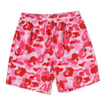 A Bathing Ape ABC Camo Ape Head One Point Beach Short - Pink