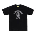 A Bathing Ape Reflective On College SS Tee - Black