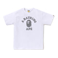 A Bathing Ape Reflective On College SS Tee - White