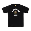 A Bathing Ape Glitch Woodland Camo College SS Tee - Black/Green Camo