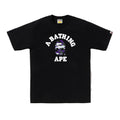A Bathing Ape Glitch Woodland Camo College SS Tee - Black/Purple Camo