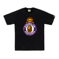 A Bathing Ape Camo Color Milo on Busy Works SS Tee - Black/Purple Camo