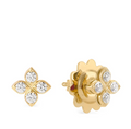 Roberto Coin Diamond Floral Earrings — Gold