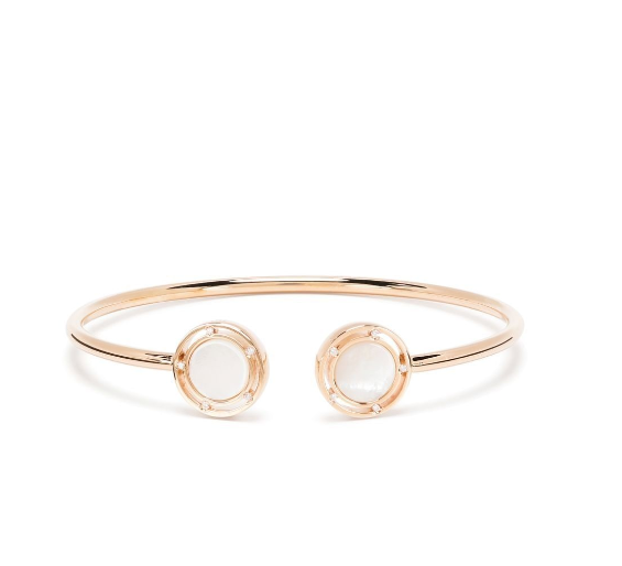 Damiani Mother-of-Pearl Diamond Cuff Bracelet — Rose Gold