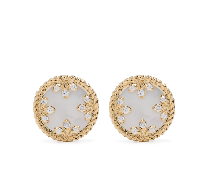 Roberto Coin Venetian Medallions Earrings — Gold