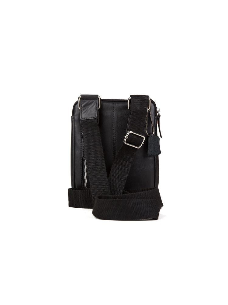 Momo Design Leather Shoulder Bag — Black